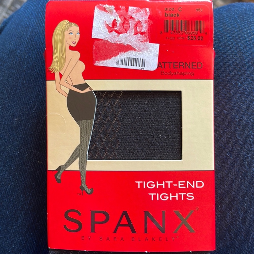 SPANX patterned body shaping tights